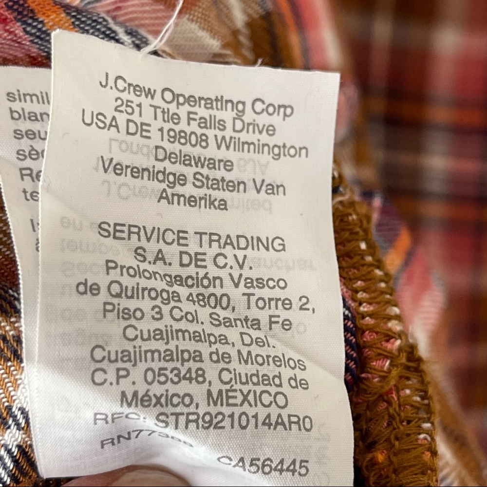 J Crew Point Sur Plaid Ruffle Top XL - Picture 11 of 12
